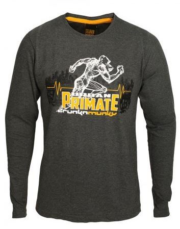 Drunknmunky Long Sleeve T-Shirt - Navy &amp; Grey