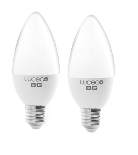 Luceco - Candle E27 LED Globe 3 Watt - 2 Pack