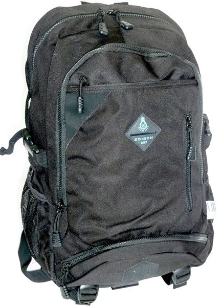 Edison Large Chunky Zip Backpack - Black