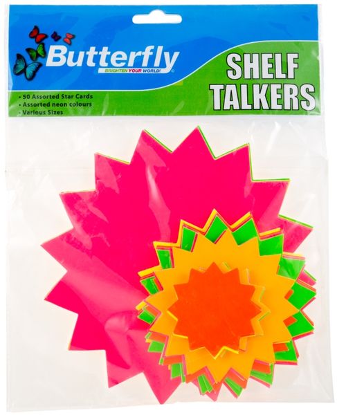 Butterfly Message Makers Assorted Card Stars - 50'S