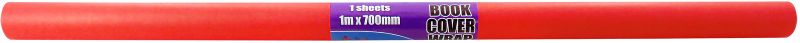 Butterfly Book Cover Wrap Roll - 1 Sheet (1m x 700mm) - Red