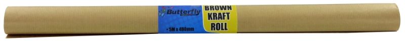 Butterfly Brown Kraft Roll - 5m x 480mm