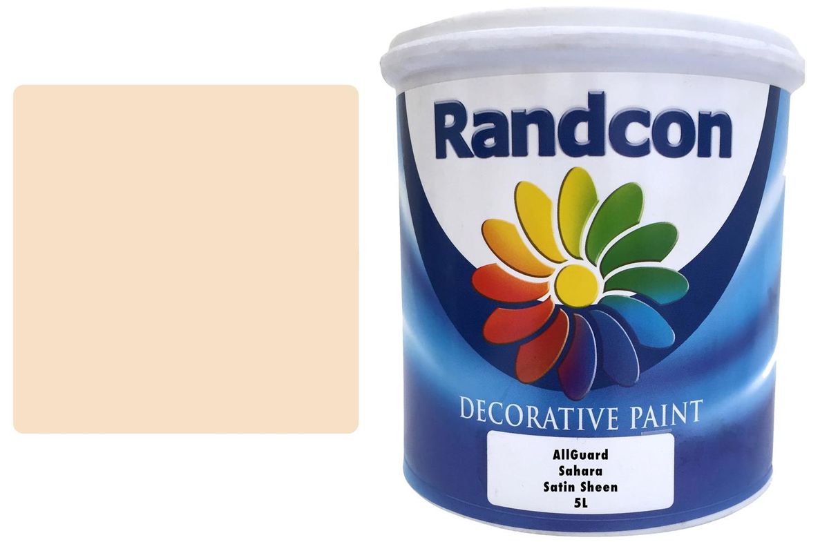 Randcon ALLGUARD Luxury Satin Sheen Acrylic Paint 5L (Colour Sahara