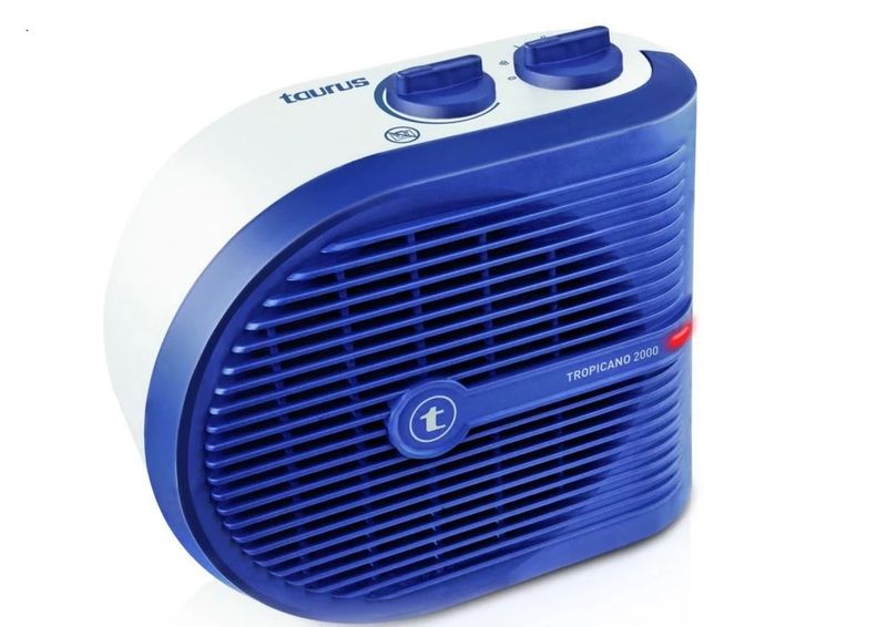 Taurus - Tropicano Heater Floor Fan - White &amp; Blue