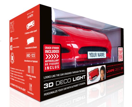 3D Lights- Red Sports Car