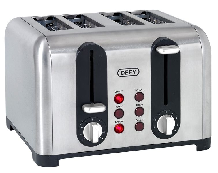 Defy - 4 Slice Toaster - Silver