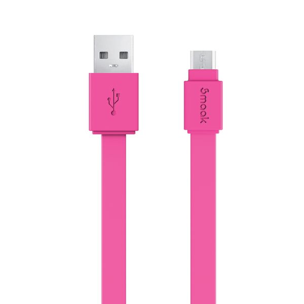 Smaak Micro USB 2.0 Flat 1.5M Cable - Pink