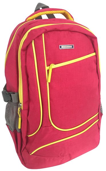 Edison Sport 200D Twill Neon Trim Backpack - Pink and Yellow