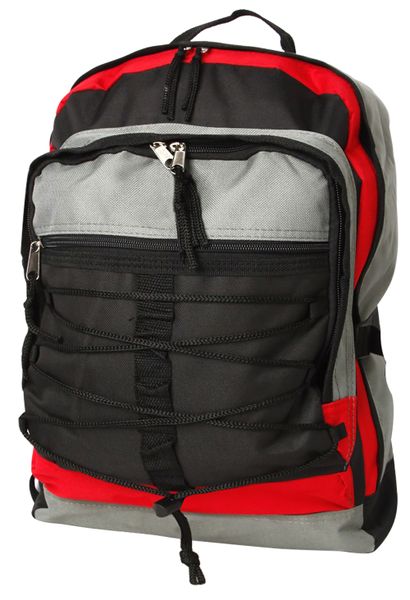 Gotcha Student Laptop Backpack - Black/Grey/Red