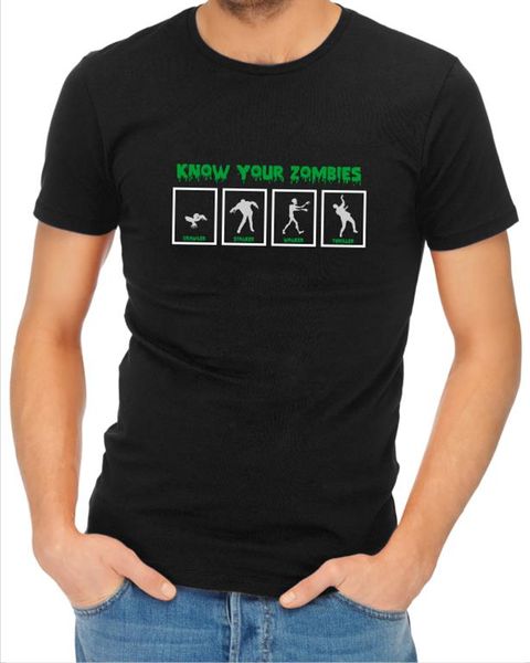 JuiceBubble Know Your Zombies Men's Black T-Shirt (Size: 4X-Large)