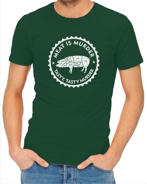JuiceBubble Meat is Murder Men's Bottle Green T-Shirt