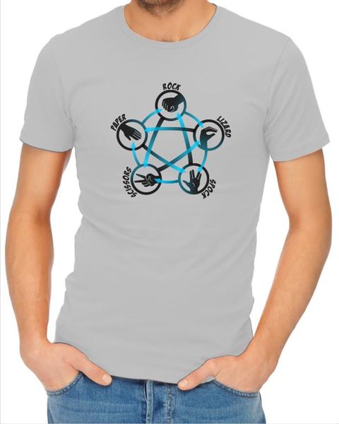 JuiceBubble Rock Paper Scissors Men's White T-Shirt (Size: 4X-Large)