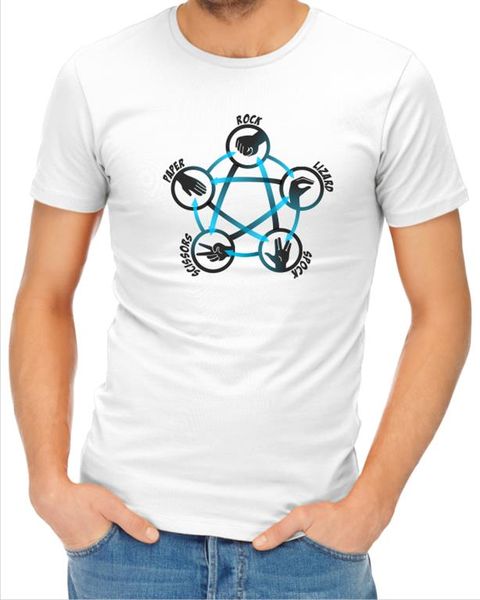 JuiceBubble Rock Paper Scissors Men's White T-Shirt (Size: 4X-Large)
