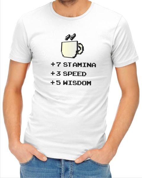JuiceBubble Stamina Men's White T-Shirt (Size: 4X-Large)