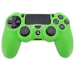 Pro Soft Silicone Protective Cover with Ribbed Handle Grip - Green (PS4)