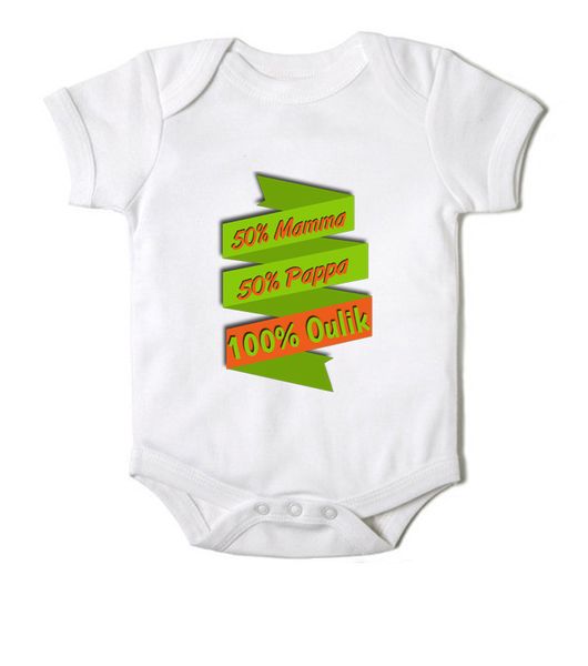 Moederliefde 100% Oulik Short Sleeve Baby Bodyvest - White