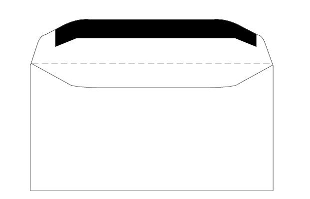 Merpak DL Banker White Gummed Flap Envelopes (110 x 220mm) - Box of 500
