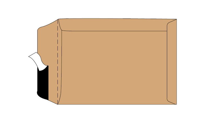 Merpak B5 Pocket Brown Simpli Stik Envelopes (250 x 176mm) - Box of 500