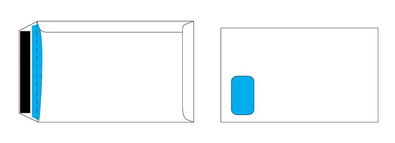 Merpak C4 Pocket White Opaque Window Gum Flap Envel (324x229mm) -Box of 250