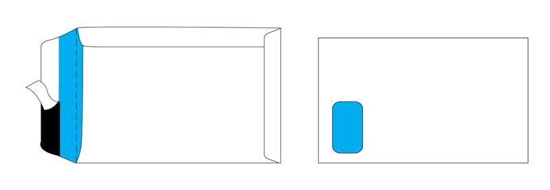 Merpak C4 Pocket White Opaque Window Simpli Stik Envelopes (324 x 229mm) - Box of 250