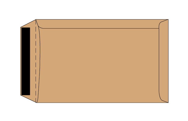 Merpak C4 Pocket Brown Gummed Flap Envelopes (324 x 229mm) - Box of 250