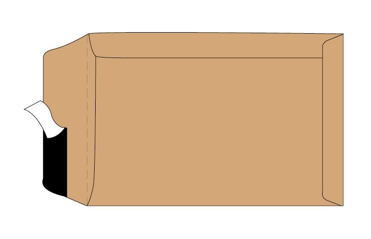 Merpak C4 Pocket Brown Simpli Stik Envelopes (324 x 229mm) - Box of 250