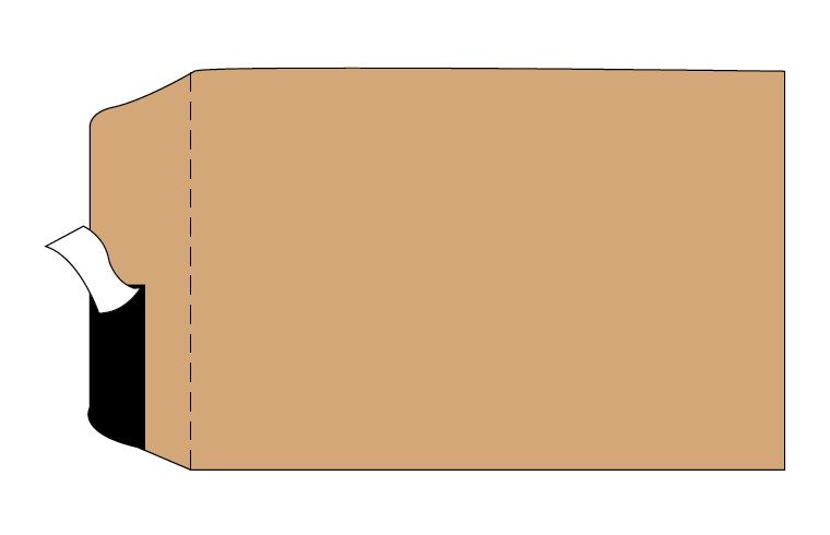 Merpak B4 Pocket Brown Simpli Stik Envelopes (353 x 250mm) - Box of 250