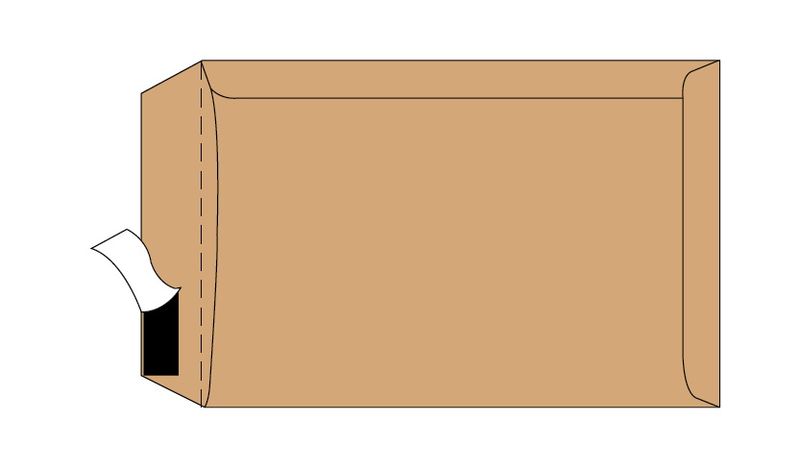 Merpak C3 Pocket Brown Simpli Stik Envelopes (458 x 324mm) - Box of 250