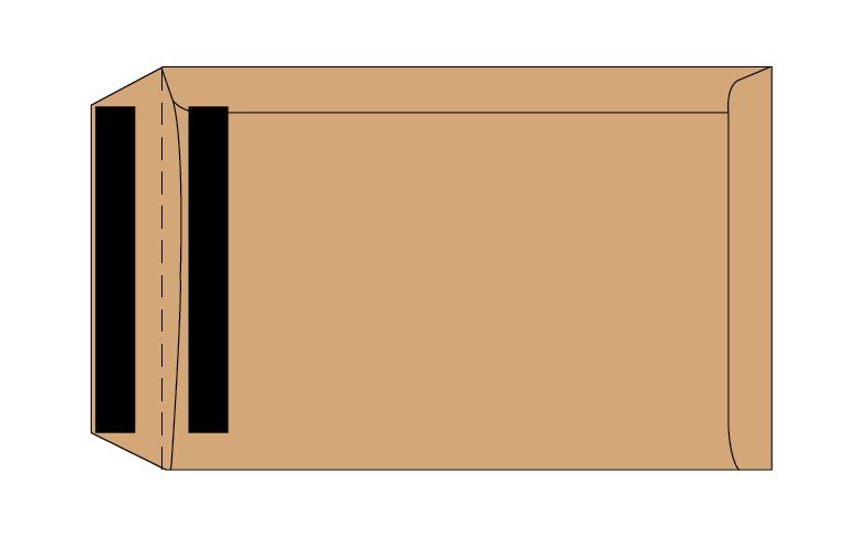 Merpak C4 Pocket Brown KwikSeal Envelopes (324 x 229mm) - Box of 250