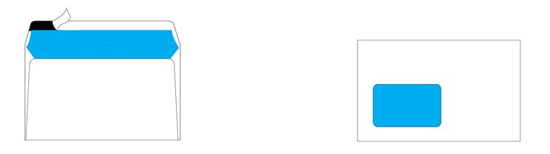 Merpak C6 Banker White Opaque Window Simpli Stik Envelopes (114 x 162mm) - Box of 500