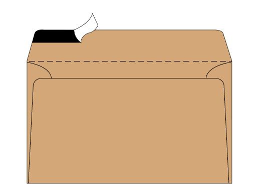 Merpak C6 Banker Brown Simpli Stik Envelopes (114 x 162mm) - Box of 500