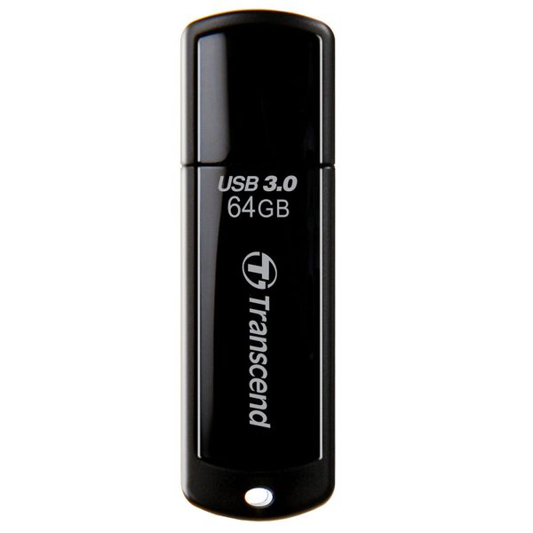 Transcend JetFlash 700 64GB USB Flash Drive - High-Speed USB Stick (Black)