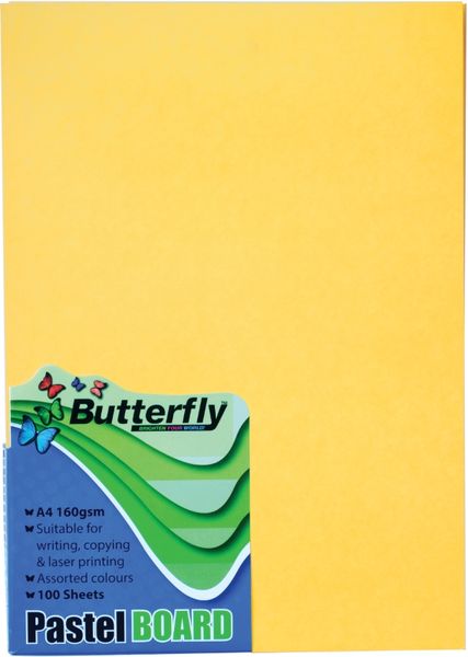 Butterfly A4 Pastel Board 100s - Gold