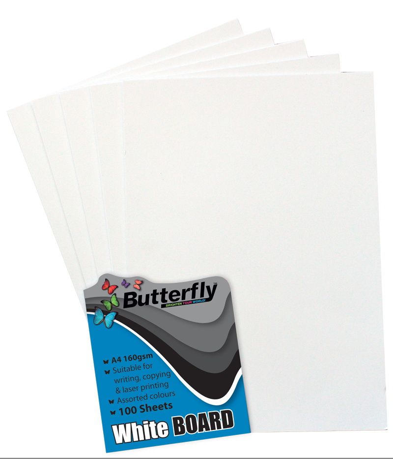 Butterfly A4 Pastel Board 100s White Shop Today. Get it Tomorrow