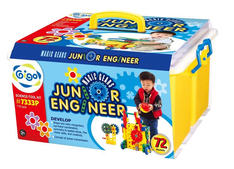 Gigo Junior Construction Engineer: Magic Gears - 110 Pieces - 72 Models