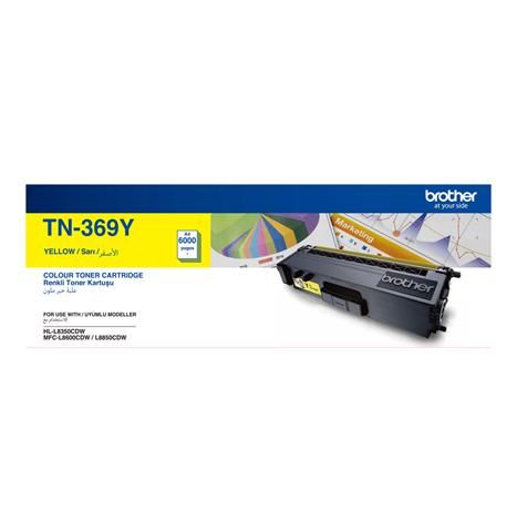 Brother toner cartridge TN369 H/YIELD YELLOW