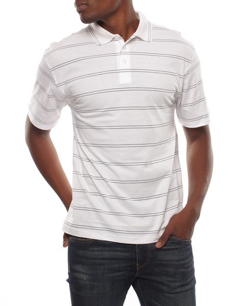 Patrick J Double Pin-Striped Golfer - White
