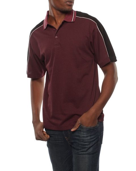 Patrick J Block Pattern Golfer - Wine-Black