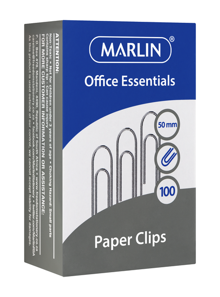 Marlin Paper Clips 50mm 100 s