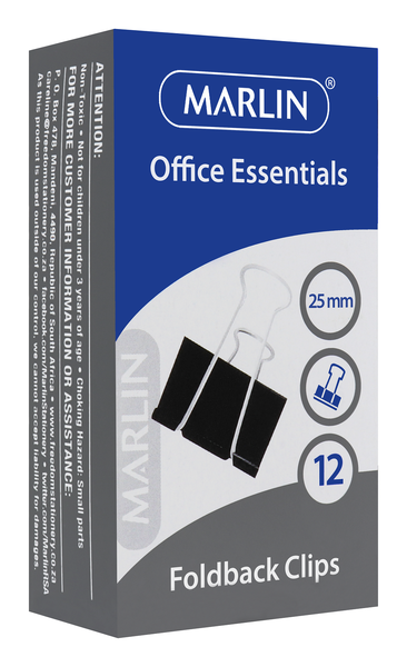 Marlin Fold Back Clips 25mm 12's