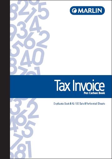 Marlin A5 Duplicate Pen Carbon Book - Tax Invoice