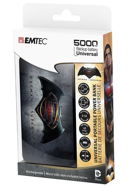 Emtec Power Essentials 5000mah Powerbank - Batman Vs Superman (Universal)