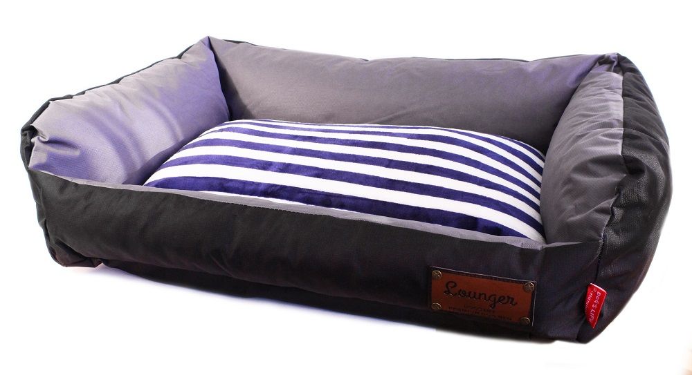 Dogs Life Retro Lounger Waterproof Winter Bed In Black Extra Extra