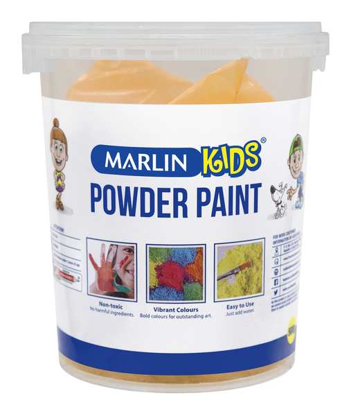Marlin Kids Powder Paint 500g Bucket - Orange