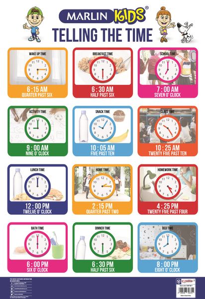 Marlin Kids Chart - Telling the Time