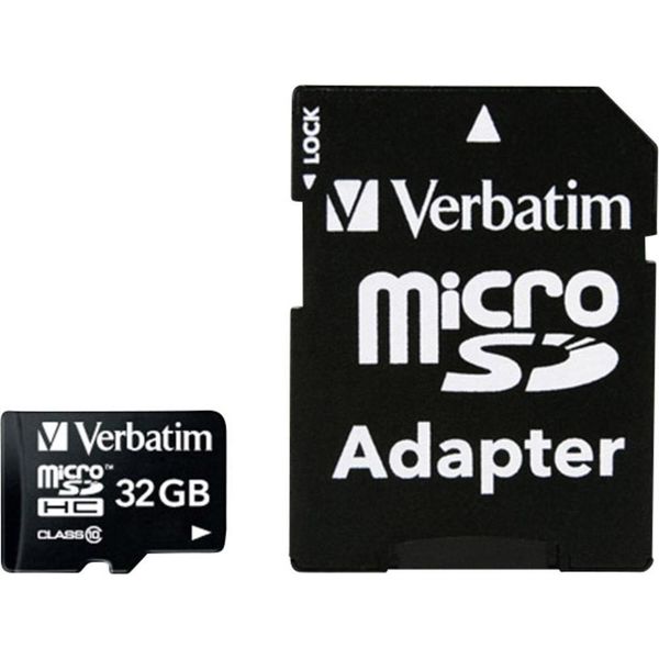 Verbatim 32GB SD Card + Adaptor