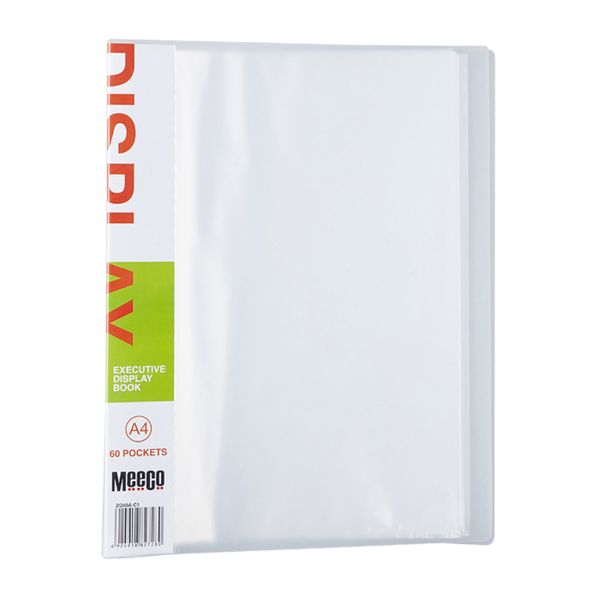 Meeco Executive A4 Display Book 60 Pockets - Clear