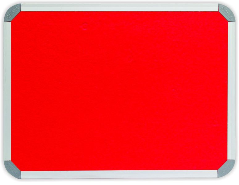 Parrot Notice Board - Info Board Aluminium Frame (1200 x 900mm) - Red