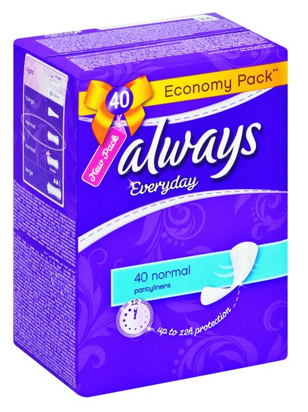 Always Everyday Liners Normal Unscented - 40s