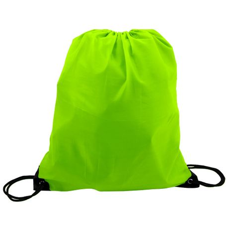 lime green drawstring bag